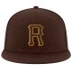 Custom Brown Brown-Gold Stitched Adjustable Snapback Hat