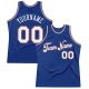 Men's Custom Royal White-Orange Authentic Throwback Basketball Jersey